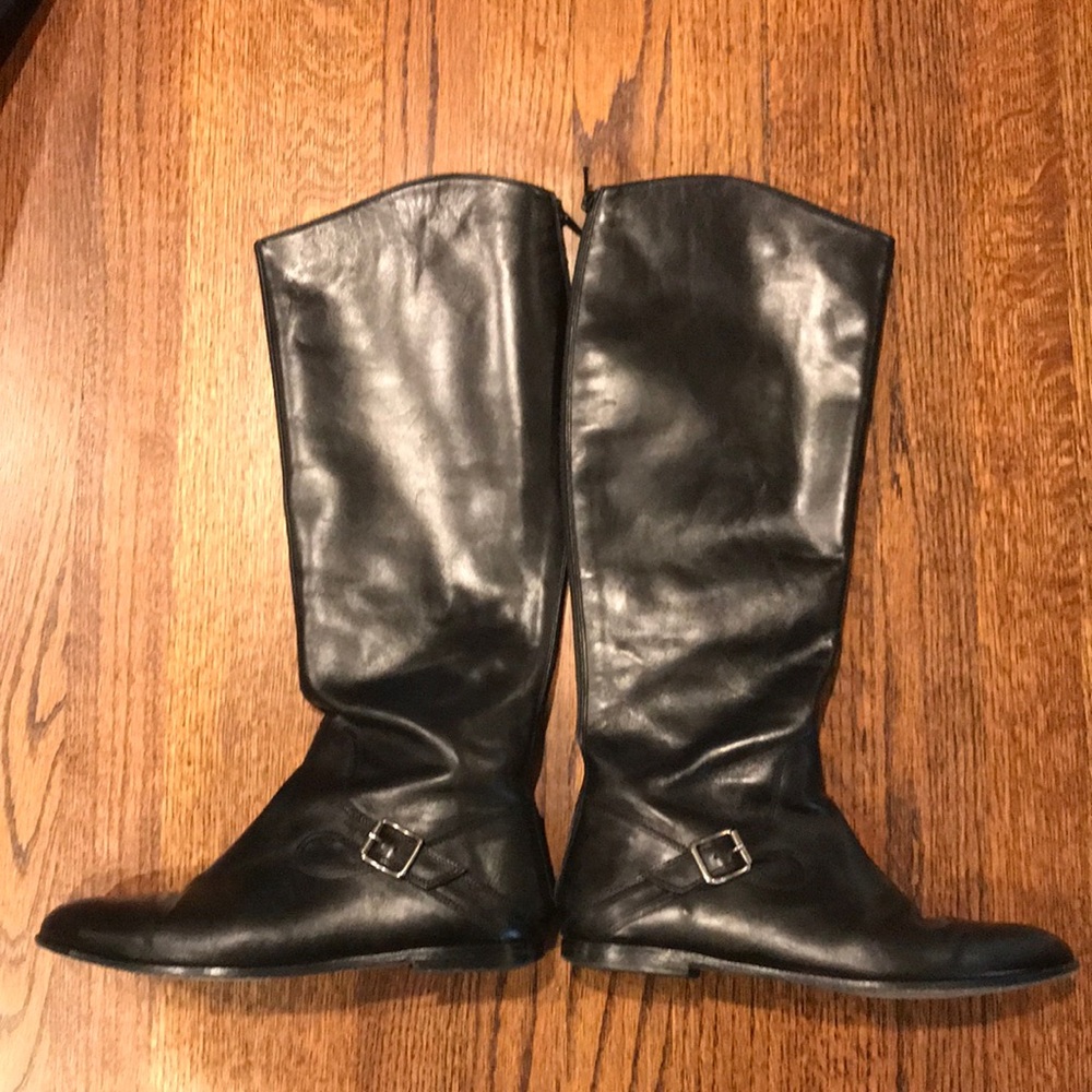 Saks Fifth Avenue Black leather boots 39
